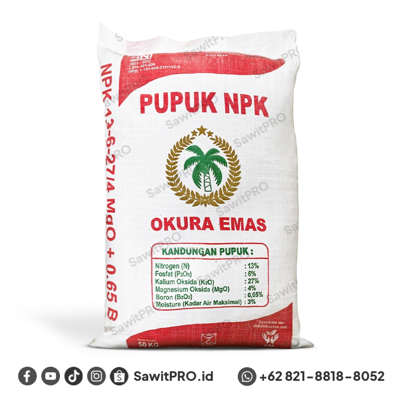 NPK Okura Emas 13-6-27-4 MGO+0.5B 50kg (Toko Keliling)