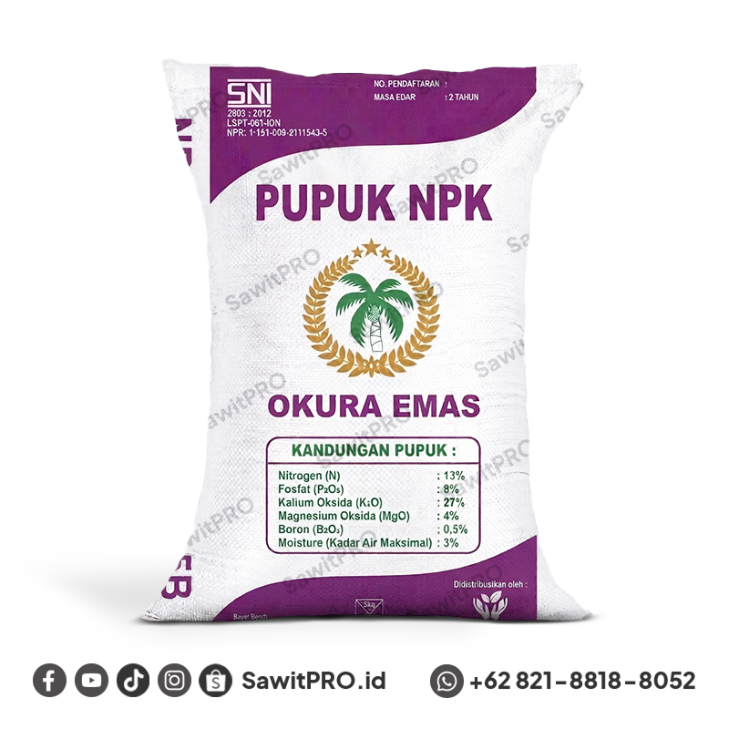 NPK Okura Emas 13-8-27-4 MGO+0.5B 50kg