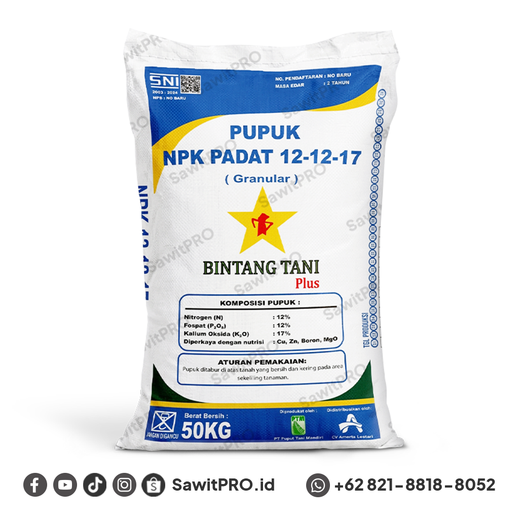 NPK Bintang Tani 12-12-17 50kg - Granul (GROSIR)