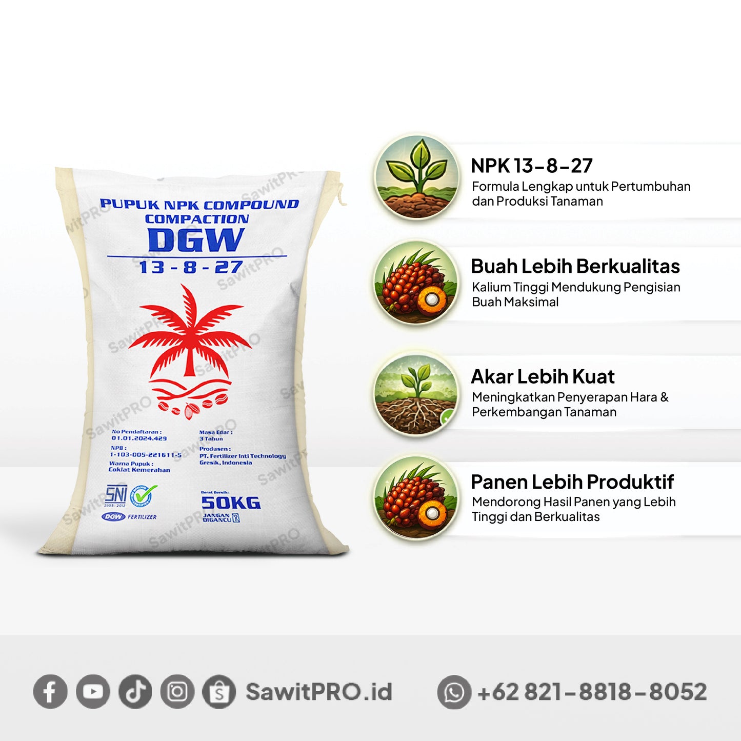 NPK DGW 13-8-27-4 TE 50kg