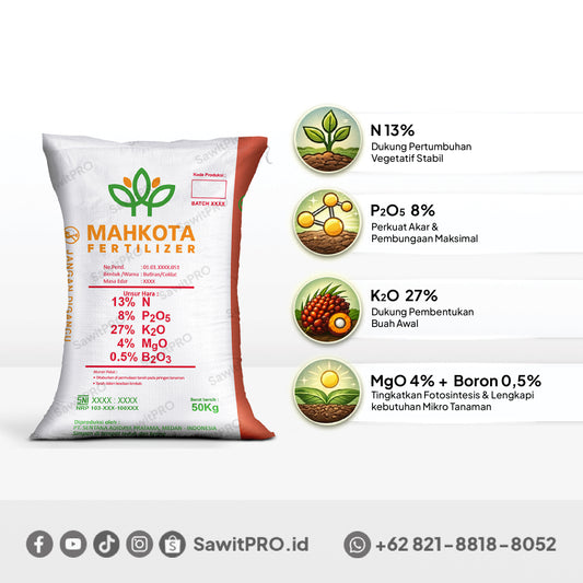NPK Mahkota 13-8-27-4 0.5 B 50kg (Khusus Petani)