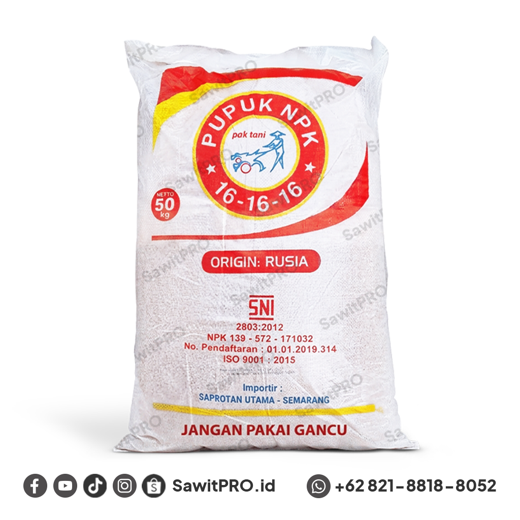 NPK 16-16-16 Merah Pak Tani 50kg (Khusus Petani)